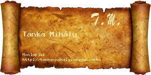 Tanka Mihály névjegykártya