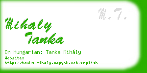 mihaly tanka business card